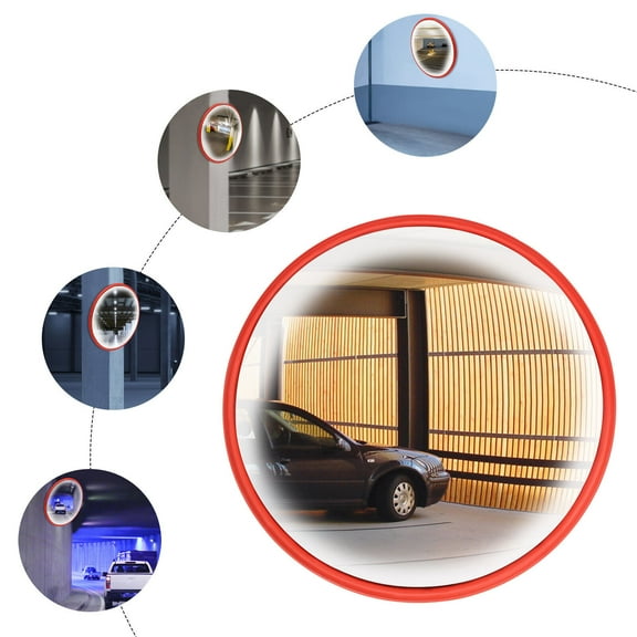 18" Traffic Convex Mirror Wide Angle Safety Mirror Driveway Outdoor Security Convex Mirror