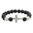 thumbnail image 3 of Pulsera con cuentas luminosas, piedra volcánica, pulsera de piedra natural, estilo europeo, pulsera para hombre, 3 of 6