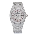 thumbnail image 1 of Pre-Owned Audemars Piguet Royal Oak 33MM 67650ST Diamond Paved Dial Custom Aftermarket Stainless Steel Bracelet 15.75ct, 1 of 7