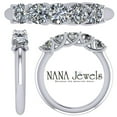 thumbnail image 3 of Nana Jewels 14 Karat White Gold Lucita 5 Stone Pure Brilliance Zirconia Simulated Diamond Band-Size 8, 3 of 7