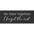thumbnail image 2 of Lettered and Lined 18x9 White Modern Wood Framed Museum Art Print Titled - We Were Together, 2 of 4