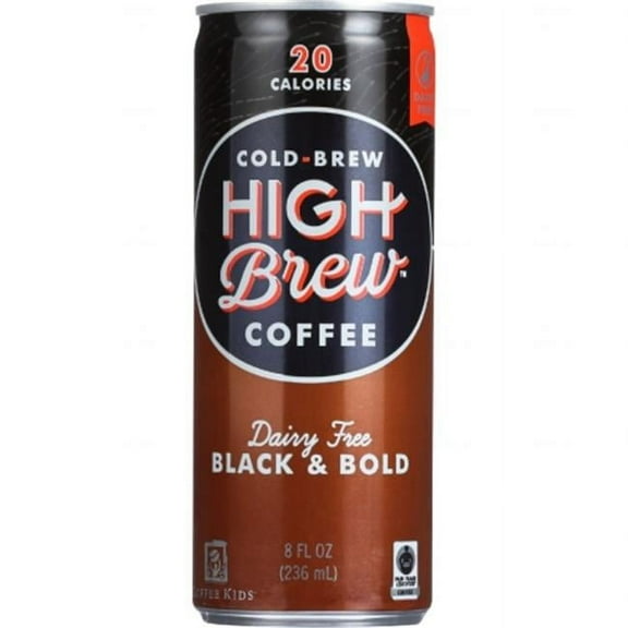 High Brew Coffee  0.8 oz Dairy Free Black & Bold Ready to Drink Coffee