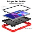 thumbnail image 4 of XYX for Lenovo Tab 10.1 2025 TB-311XU/K10C TB-311FU Case 10.1 inch, 3in1 Heavy Duty Shockproof Tablet Cover with Stand, Shoulder Strap, Red, 4 of 7