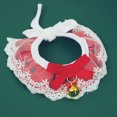 thumbnail image 4 of Christmas Pet Bandana Lace Cat Neckerchief Kitten Collar Scarf with Bell for Cat, 4 of 8