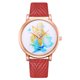 thumbnail image 1 of Reloj de cuarzo de aleación informal de moda para mujer, reloj de pulsera con banda de PU, relojes para estudiantes (rojo), 1 of 1