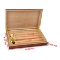 thumbnail image 3 of DUCIHBA Travel Cigar Humidor Box - Spanish Cedar Wood with Hygrometer & Humidifier - Cherry Color, 3 of 7