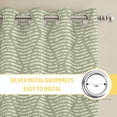 thumbnail image 6 of Sage Green Kitchen Curtains Window Panels, Modern Abstract Art Farmhouse Insulated Window Treatment Curtain, Grommet Curtains for Bedroom/Living Room/Bathroom, 2 Piece 52"Wx84"L, 6 of 8