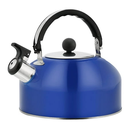 

Fovolat Whistling Kettle Teapot|1.8L Durable Stainless Steel Whistling Camping Bottle Lightweight Pot for Trips Hiking Cooking|Ergonomic Handle Teapot for Home Office Restaurant
