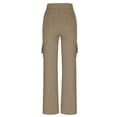 thumbnail image 4 of 2026 Wide Leg Cargo Pants Women High Waisted Bootcut Yoga Pants with Pockets Casual Plus Size Strethcy Flare Leggings Khaki XL, 4 of 6