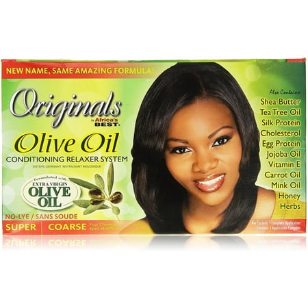 3 Pack - Africa's Best Originals Olive Oil Conditioning Relaxer System, Super/Coarse 1 (Best Relaxer For Very Coarse Hair)