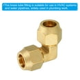 thumbnail image 4 of Uxcell 5/8" x 5/8" Brass Pipe Fitting Flare 90 Degree Elbow Tube Fitting Pipe Adapter Connector with Nut 2 Pack, 4 of 5