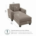 thumbnail image 3 of Bush Furniture's Stockton Chaise Lounge w/ Arms Tan, 3 of 8