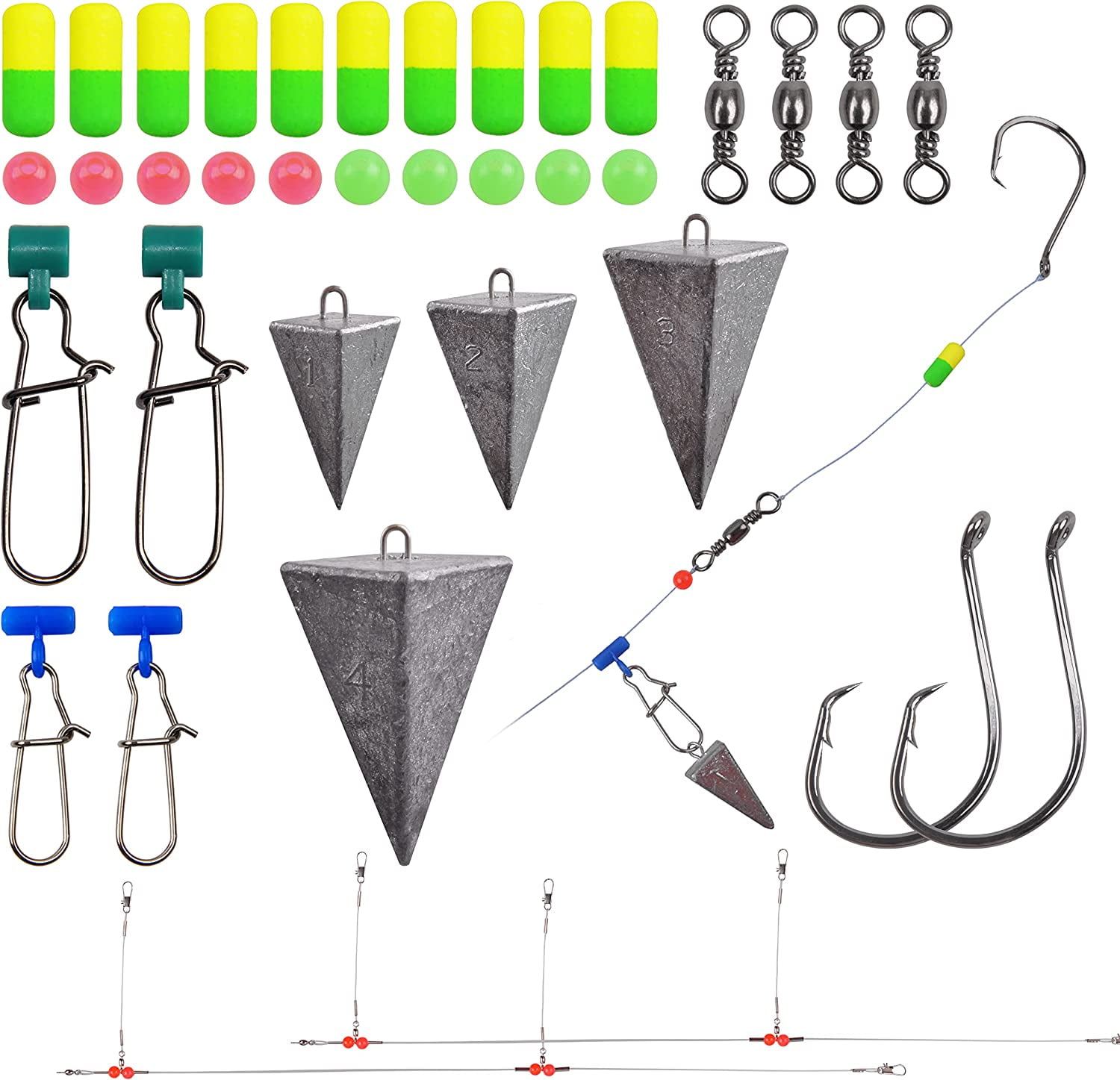 Fishing Kits For Adults 129-Piece Surf Fishing Kit Includes
