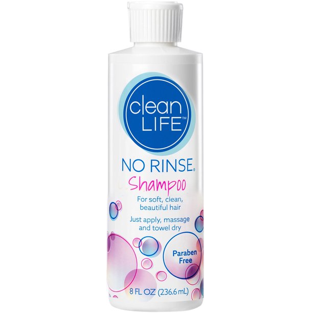 Clean Life No Rinse Shampoo Leaves Hair, Clean and OdorFree Towel Dry