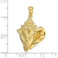 thumbnail image 3 of 14K Yellow Gold Conch Shell Charm (31 X 21.1) Made In United States k7853, 3 of 5