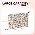 thumbnail image 4 of Lsque Dachshund Dog Puppy Pattern Makeup Bag For Women - Corduroy Cosmetic Bags Aesthetic Design Ladies Tote Bag,Women's Pencil Case with Zipper, 4 of 6