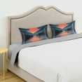 thumbnail image 5 of Dailycode Satin Pillow Case Standard Silk Pillow Cover for Hair and Skin Envelope Closure Sunset Reflect on River 20"x26", 5 of 9