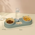 thumbnail image 2 of Double Dog Cat Bowls With Water Dispenser Tilted Cat Food Dishes For Indoor Pet, 2 of 5