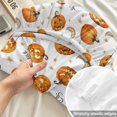 thumbnail image 4 of King Size Fitted Sheet Set - Halloween Pumpkins 3 Piece Bedding Sets 16" Deep Pocket Fitted Sheet with 2 Pillowcases, Moon Cute Orange Pumpkin Brushed Microfiber Hotel Luxury Bed Sheets, 4 of 9
