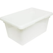 TrueCraftware- 4.75 Gallon White Food Storage Box Polypropylene 12" X 18" X 9"- Food Storage Container Meal Prep Containers Reusable for Home Cafeteria Kitchen Organization Dishwasher Safe