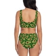 thumbnail image 3 of Daiia Big Colorful Avocados Women's Bikini Set Two Piece Swimsuit High Waisted Bikini Adjustable Straps Bikini Perfect for Beach, Pool, and Summer Vacation-X-Large, 3 of 9