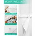 thumbnail image 3 of No Hook Shower Curtain with Snap in Liner, Fall Pumpkin Flowers Leaves Vintage Burlap Hotel Shower Curtains for Bathroom, Washable Shower Curtain Liner Set with Mesh Top Window, 54"x78", 3 of 6