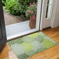thumbnail image 2 of Green Floral and Petal Pattern Door Rugs,Washable Non Slip Door Mats Indoor,Decorative Door Mats,Entry Mat Indoor for Entrance,Bedroom,Kitchen,Bathroom,17"x30", 2 of 6