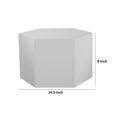 thumbnail image 5 of Mesa auxiliar modular Benzara CID Keli 38 cm gris claro brillante, 5 of 5