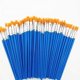 thumbnail image 1 of Juego de 50 pinceles con mango azul, pinceles planos de nailon, pinceles para acuarela al óleo., 1 of 2