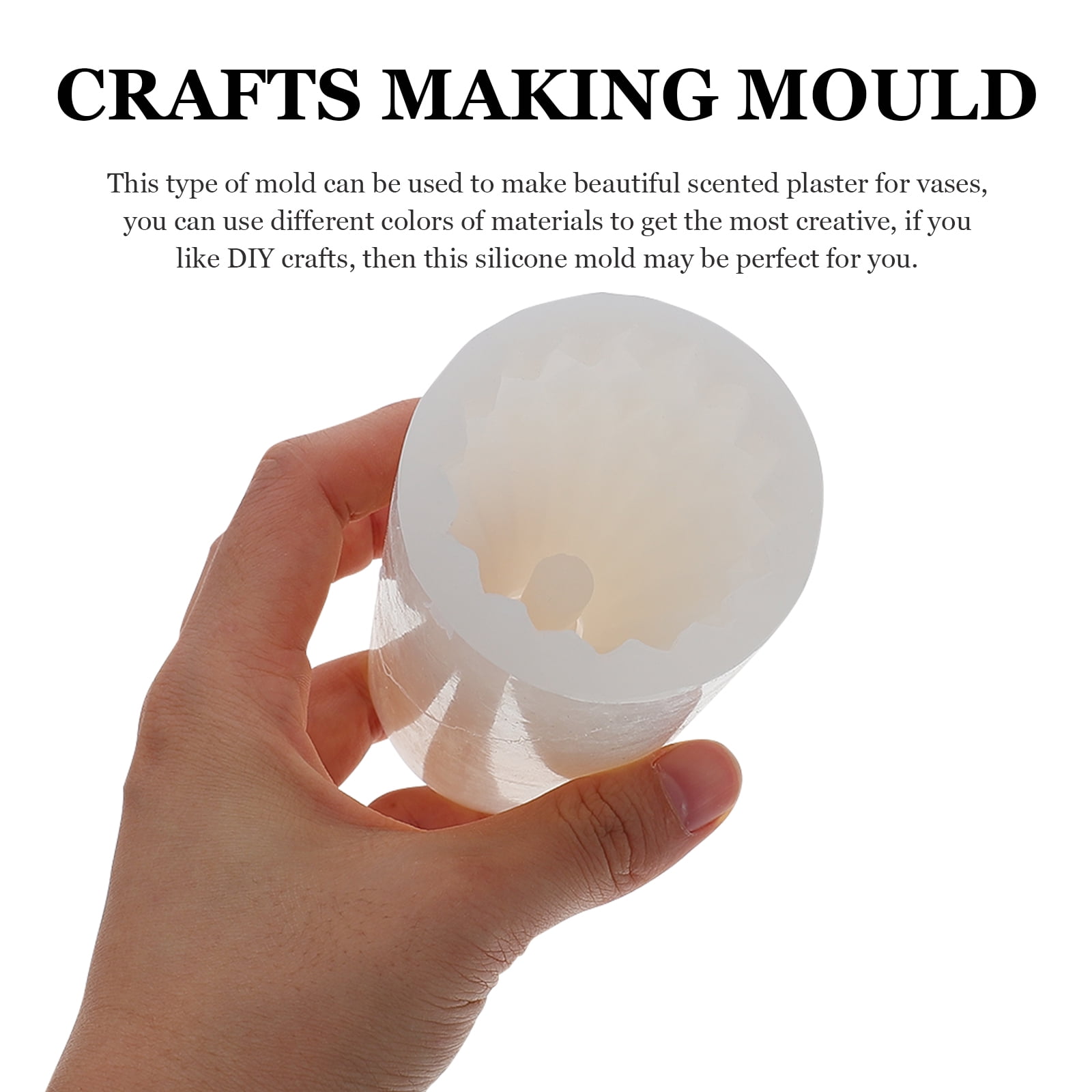 Hemoton 2pcs Aromatherapy Plaster Model Crafts Making Mould Silicone Vase Candle Making Mold