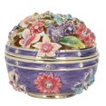 thumbnail image 3 of Enamel Jewelry Box, Exquisite Workmanship Exquisite Detail Trinket Boxes Purple  For Cars, 3 of 8