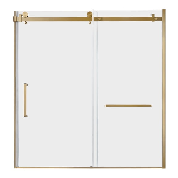Kingston SSD60608SL7 Toledo 60" W x 60" H Left Handed Tub Door in Brushed Brass