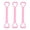 🔥 pink_Hot, variant on ZYXWVU 3 Pack Resistance Bands with Handles Exercise Bands for Home Workout Yoga Pilates Strength Training for Arms Back Shoulders Portable Fitness Set