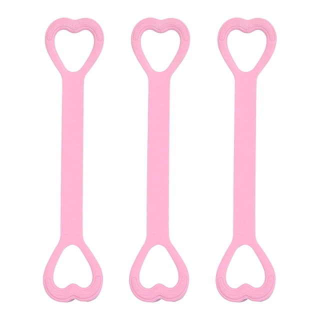 Set de Bandas de Resistencia con Mangos, Paquete de 3, Bandas Elásticas Portátiles para Brazos, Espalda, Hombros, Yoga, Pilates y Rehabilitación