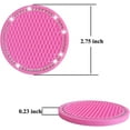 thumbnail image 3 of Car Cup Holder Coaster with Bling Crystal Rhinestone, 6 Pack Universal Auto Anti Slip Cup Holder Insert Coaster, Car Interior Accessories 2.75in, 3 of 5