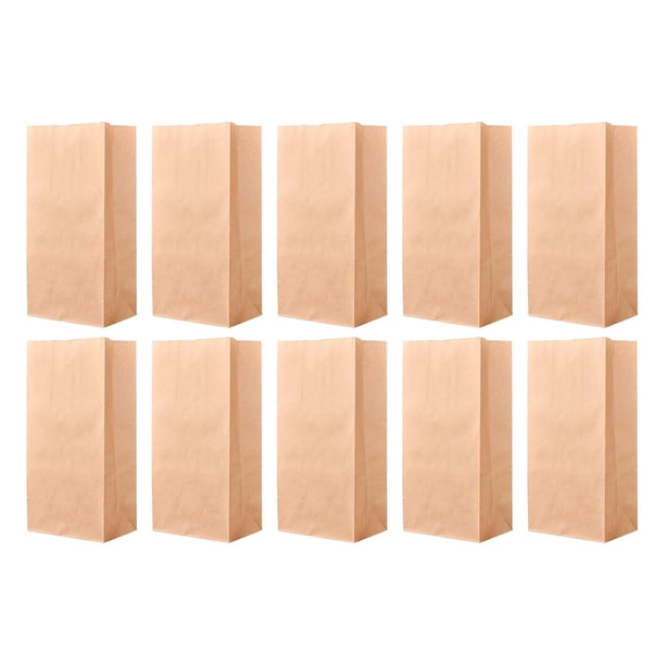 10 Bolsas de papel Kraft para el almuerzo 9x5.5x18cm Zulema