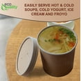 thumbnail image 6 of [25 Pack] 26 oz Disposable Kraft Paper Soup Containers with Vented Lids - Pint Ice Cream Containers, Frozen Yogurt Cups, Restaurant, Microwavable, Take Out, Food Storage, Recyclable, 6 of 8