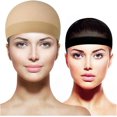 thumbnail image 3 of 2Pcs Unisex Stretchable Wig Liner Cap Hair Net Elastic Mesh Hairpiece Accessory (Color : Khaki, Size : One Size), 3 of 5