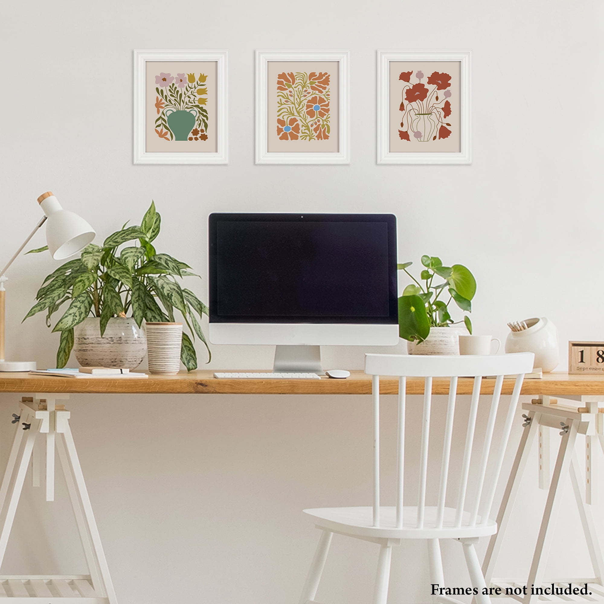 DesignOvation Floral Unframed Art Prints 8” x 10” Set of 3 by The Creative Bunch Studio