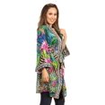 thumbnail image 4 of Sakkas Janis Women's Lightweight Open-Front Amazing Print Cardigan Sweater Pockets - 592-Green - L/XL, 4 of 5