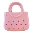 thumbnail image 2 of Bolso de playa para mujer, impermeable, pequeño, bolso de mano de viaje para viajar y nadar. Rosa, 2 of 9
