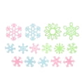 thumbnail image 2 of Infidev - 12 pegatinas luminosas navideñas de copos de nieve, decoración de pared DIY, arte festivo iluminado para el hogar y la oficina, 2 of 8
