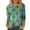 Sky Blue, variant on Herrnalise Women's Fashion Easter Day Printed T-shirt 3/4 Sleeves Blouse Round Neck Casual Tops Light Blue XL
