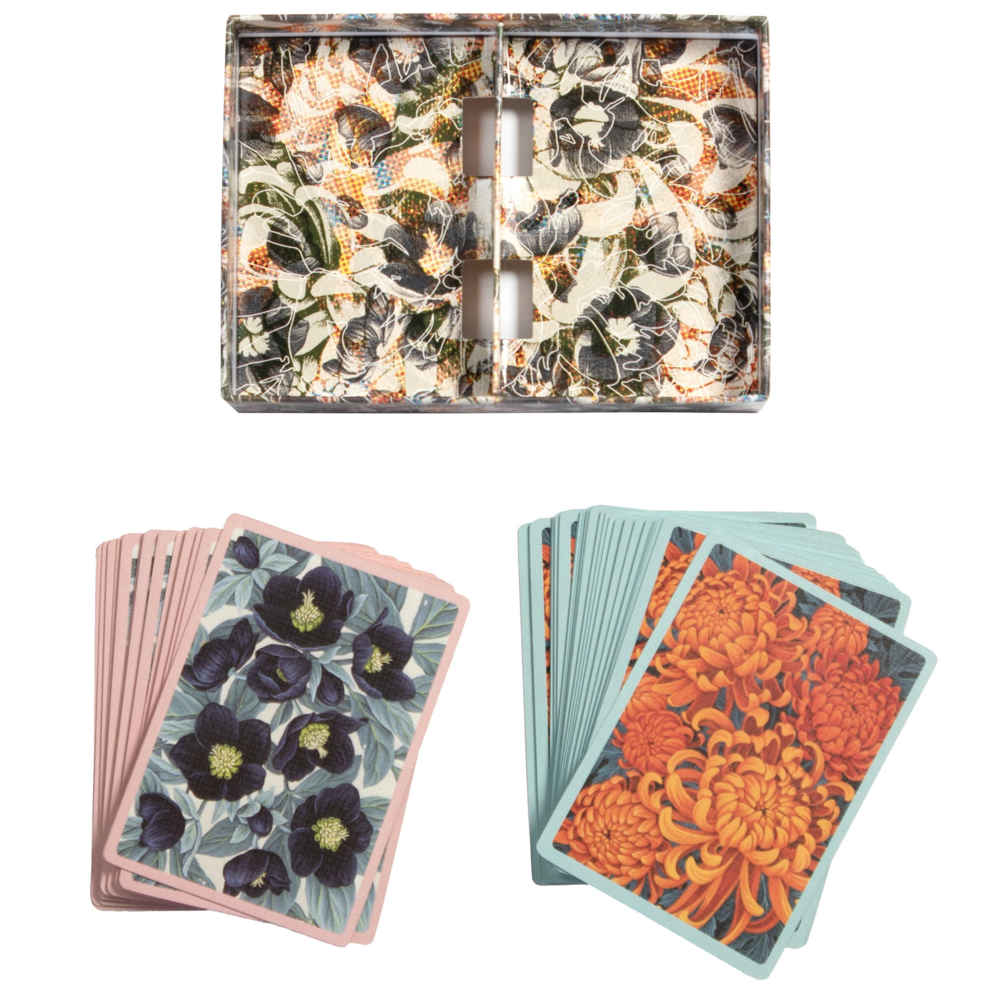 eeBoo Piece & Love: Autumn Abundance - Adult Playing Cards, Set of 2 Decks, Traditional Decks W/ Beaufiul Artowrk & Gilded Edges, Vegetable Based Inks