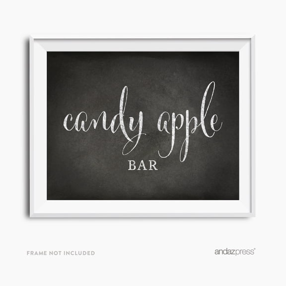 Candy Apple Bar Vintage Chalkboard Wedding Party Signs