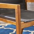 thumbnail image 5 of GDF Studio Balfour Outdoor Mesh and Acacia Wood 7 Piece Dining Set, Teak and Black, 5 of 12