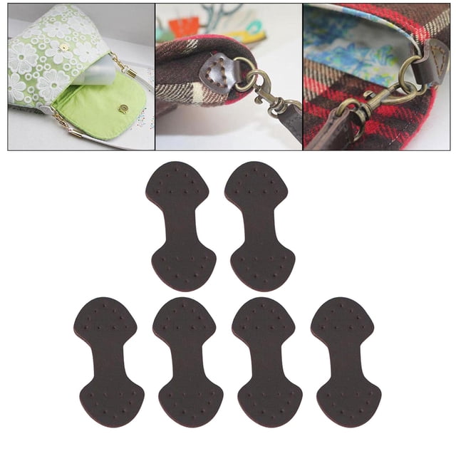 Almohadilla De Conector en D De 6 piezas Soledad para Tejer bricolaje marrón