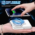 thumbnail image 3 of Wireless Portable Charger,DFITO Foldable 10000mAh Magnetic Power Bank with Type-C Cable 22.5W PD Fast Charging Lighting Mag-Safe Battery Pack for iPhone 15/14/13/12/Pro/Pro Max-White, 3 of 11