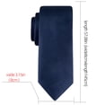 thumbnail image 5 of Men's Solid Blue Slim Necktie For Adults, Teenagers, College Students Perform,Party,Wedding. One Size, 5 of 5