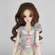 thumbnail image 1 of 1/4 Girl Doll Peluca Rizada oporte De Exhibición De Madera Flaxen CUTICAT Peluca de muñeca con soporte, 1 of 7